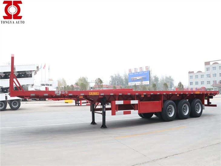 3-axlig Flat Bed Semi Trailer