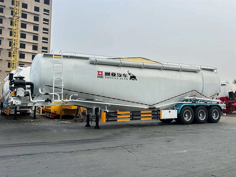 60T Powde Tanker Semi Trailer Med BPW-axel