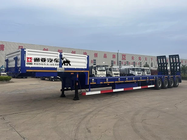 80T lågbädds semi -trailer med stege