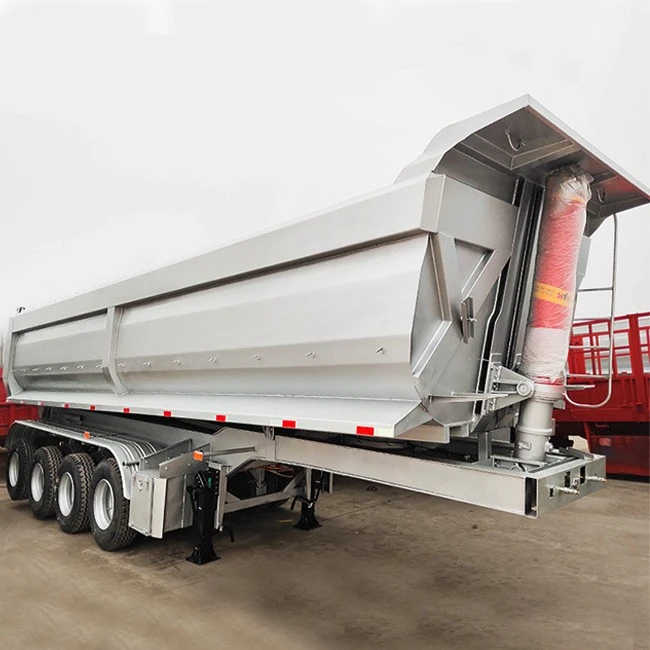 China Factory TONGYA Brand U Shape Hyva Cylinder Dump Trailer Till Salu
