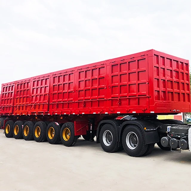 Tillverkad i Kina Hydraulcylinder sid tipp semitrailer med världsklass kvalitet