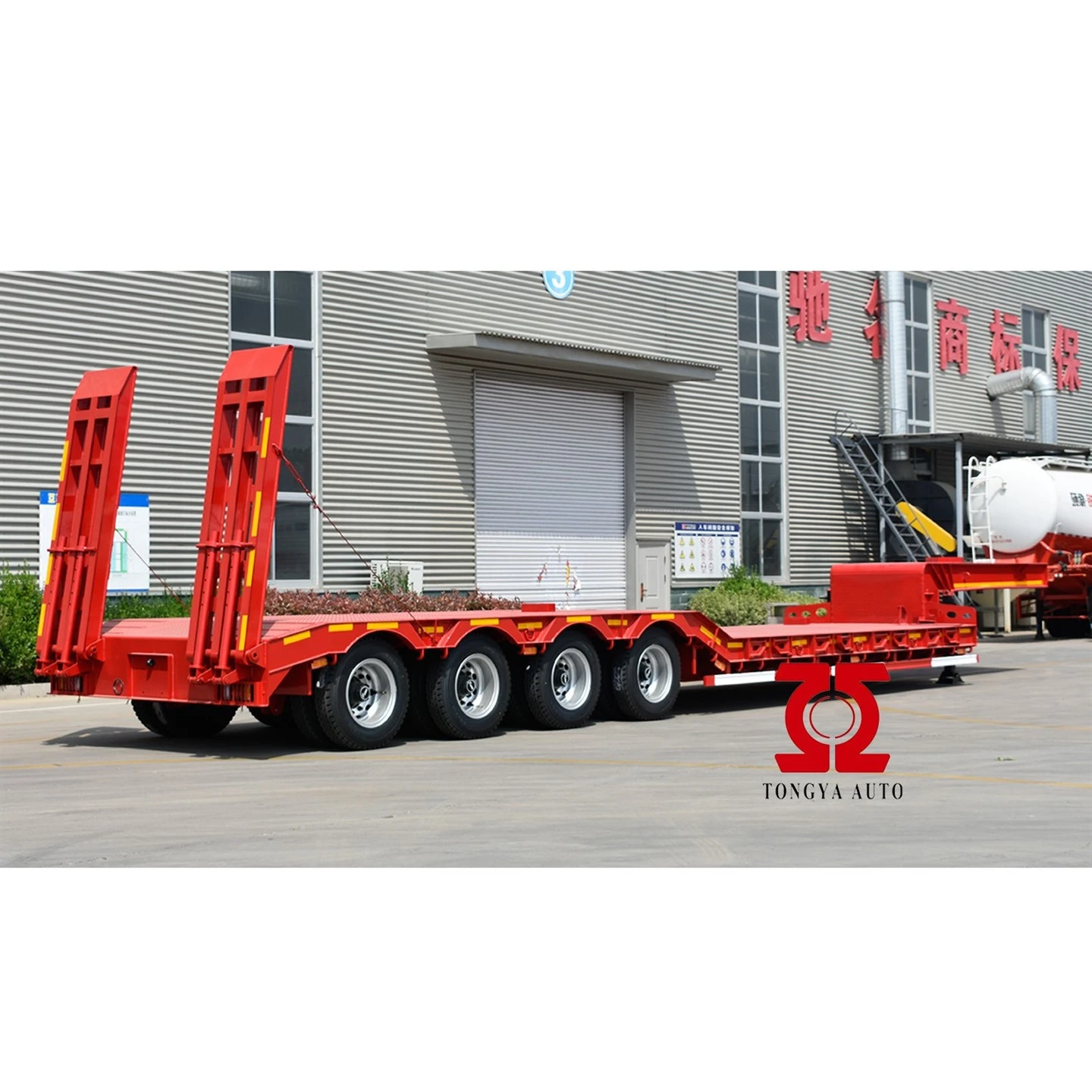 Låglastande Lågbädd Semi Trailer