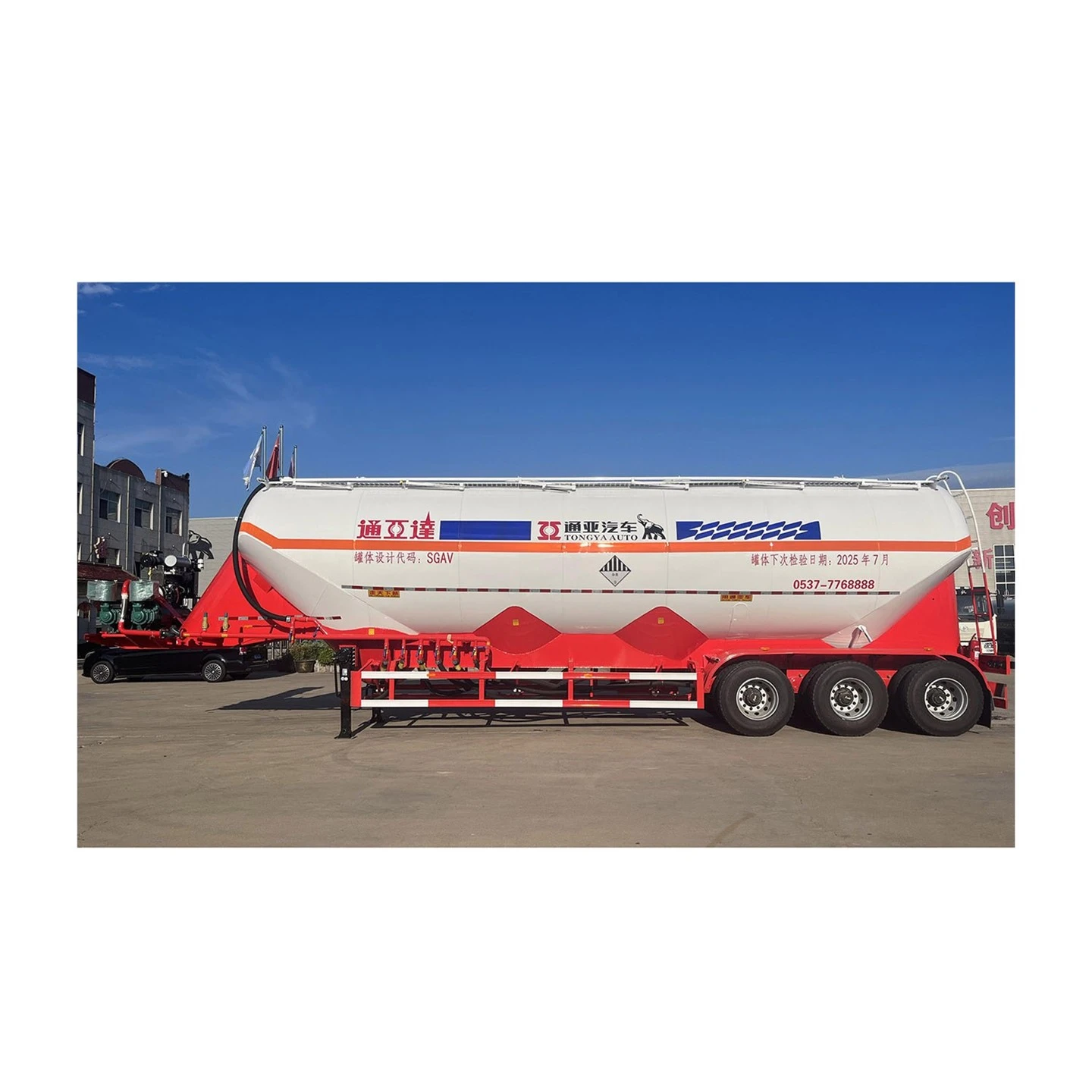 Semi trailer i pulvertankfartyg