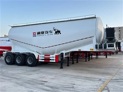 3-axlad bulkcementtank semitrailer med mekanisk fjädring