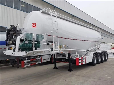 4 Axel 50m3 Bulk Cement Tanker Semi Trailer