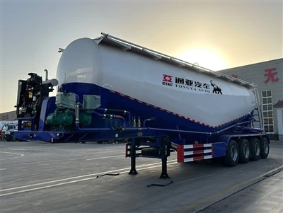4 axlad bulk cement tank semitrailer med luftfjädring