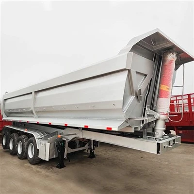 China Factory TONGYA Brand U Shape Hyva Cylinder Dump Trailer Till Salu